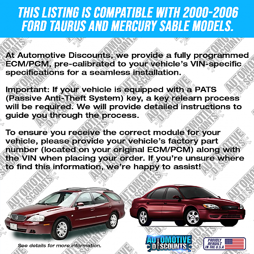 Thislistingiscompatiblewith2000-2006FordTaurusandMercurySablemodels.10